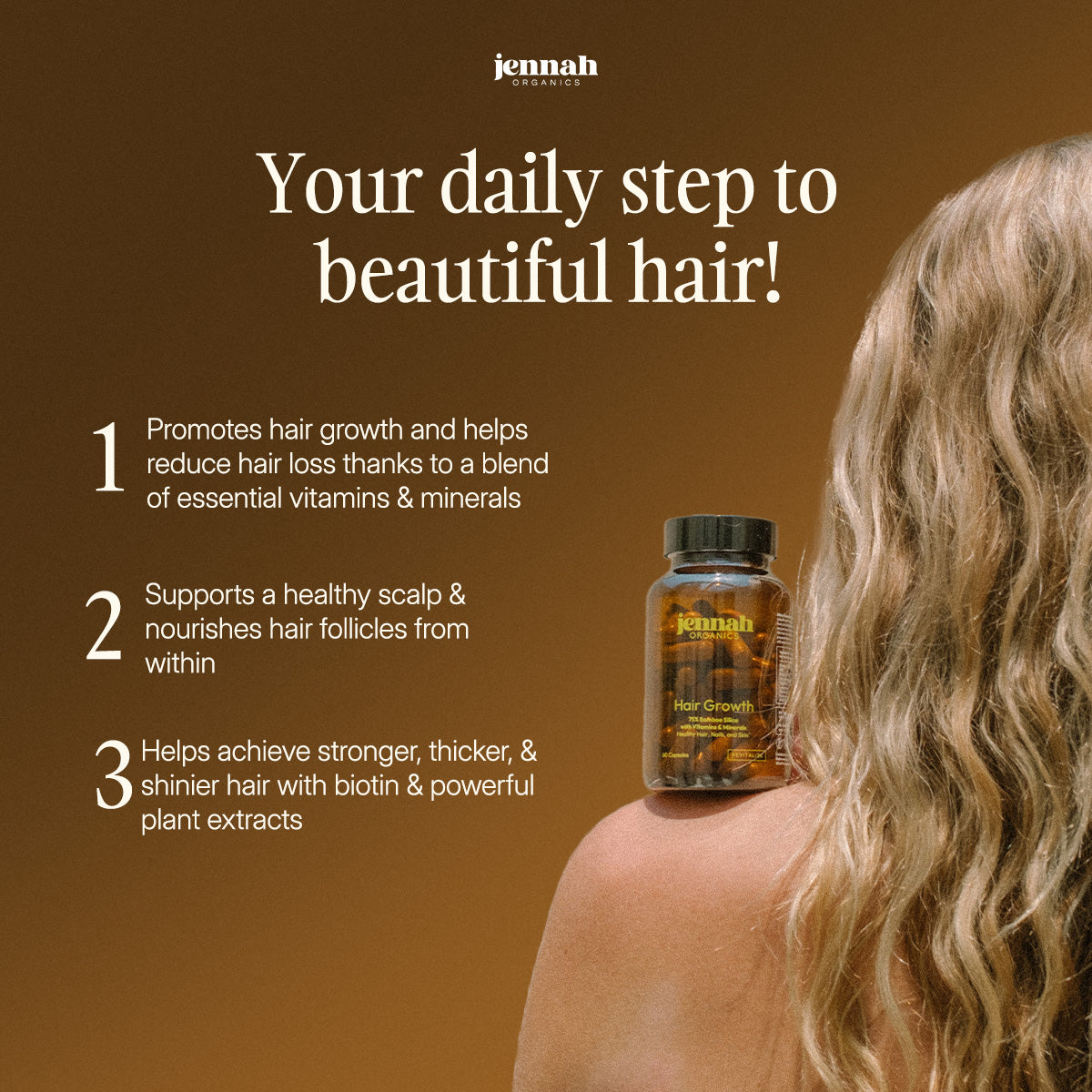 Crecimiento del cabello - Fórmula para el crecimiento del cabello con bambú y sílice