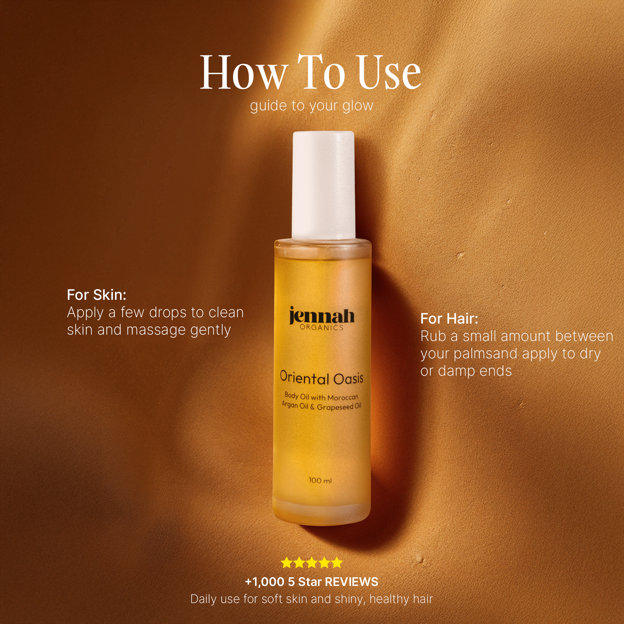 Oriental Oasis - Luxury Skin & Hair Oil with Argan Oil & Grape Seed Oil