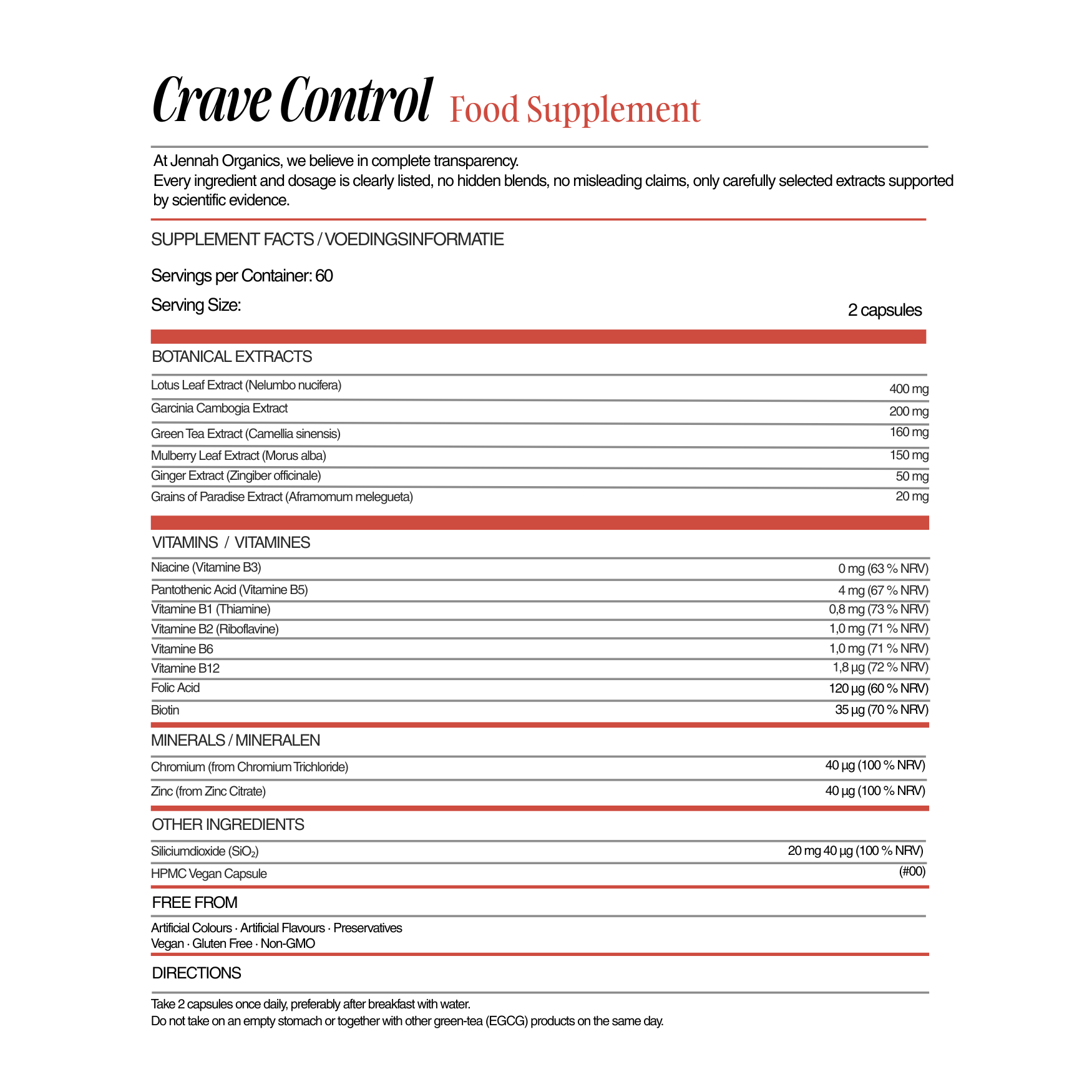 Crave Control - Mantenga Su Apetito Bajo Control