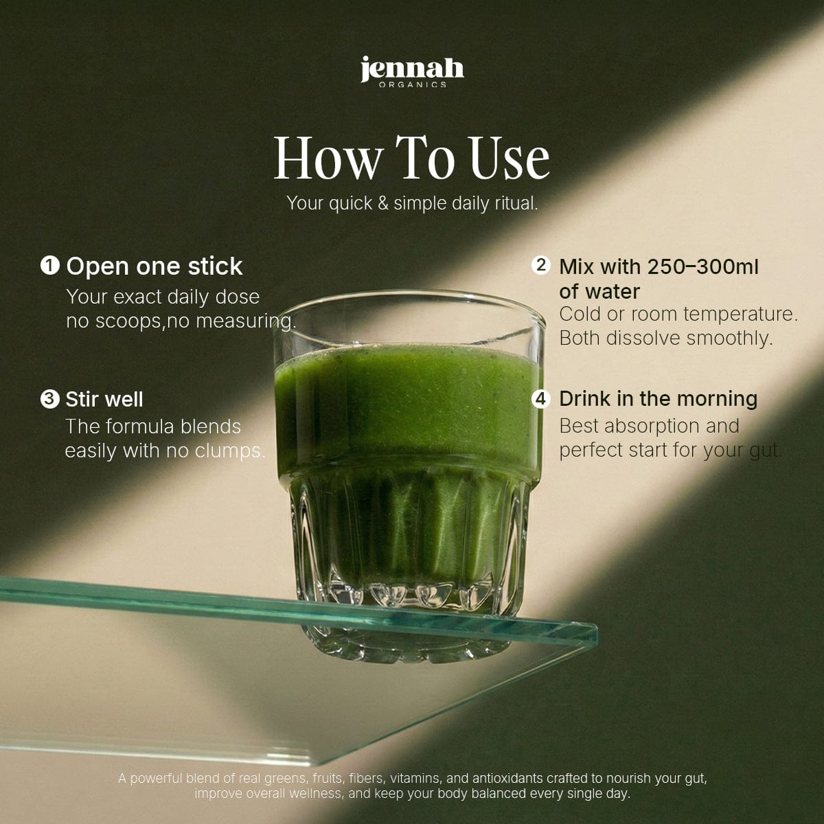 Daily Greens – Plant-Based Supergreens Powder (30 sticks)